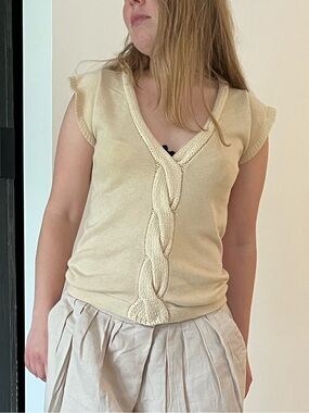 Knit cream top